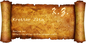 Kretter Zita névjegykártya